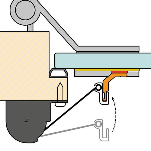 Profil montażowy PLANET LG1 do szklanych drzwi ewakuacyjnych
