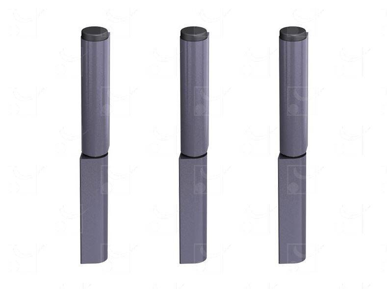 Zestaw 3 sztuk regulowanych zawiasów do wspawania MANTION GJ10530HS, Ø14 mm, stal czarna