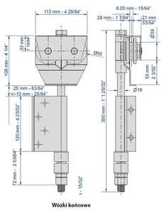 Wózek 4-kołowy MANTION BOB100E, koła poliamidowe