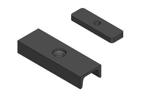 Płytka montażowa do skrzydeł metalowych NIKO 27.F03, stal czarna