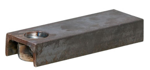 Płytka montażowa do skrzydeł metalowych  NIKO 26.F06, stal czarna