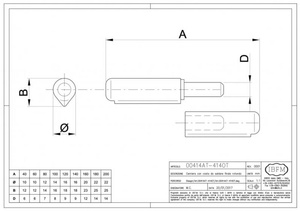 Zawias do wspawania IBFM 414080, Ø7 mm, stal