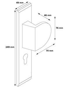 Wewnątrz klatkowy klamko-pochwyt drzwiowy Metal-Bud ZEUS