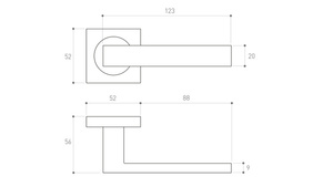 Klamka drzwiowa Metal-Bud QUBIK