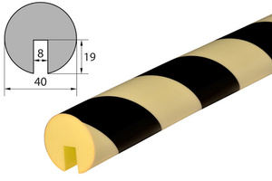 Elastyczny profil ostrzegawczo-ochronny KNUFFI typ B (1000 mm)