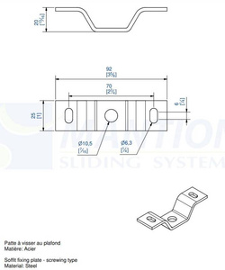 Wspornik sufitowy MANTION 3534, ocynk