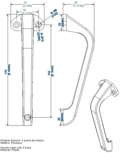 Uchwyt bramowy MANTION 1292, plastik