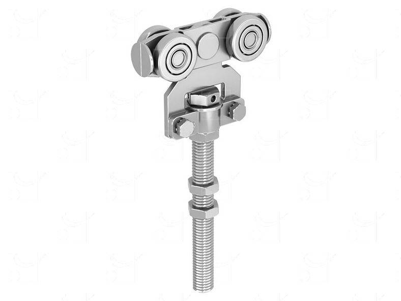 Wózek 4-kołowy z przedłużonym trzpieniem MANTION 9235L, ocynk