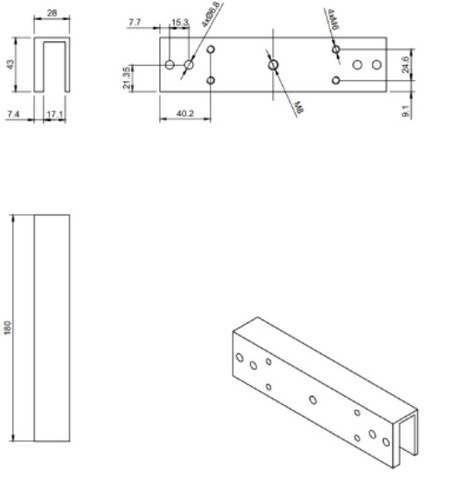 Element montażowy "U" BIRA Hartte MG280U