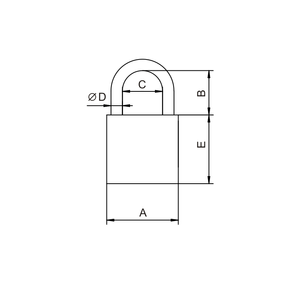 Kłódka zatrzaskowa żeliwna z wydłużonym pałąkiem LOB KSS61