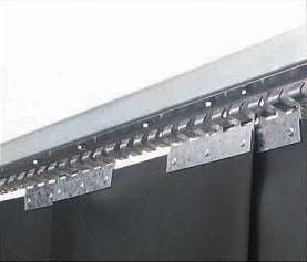 Parawan spawalniczy 2000x2000 mm PZ ZS1 57 - jednościenny z kurtyną paskową (pasy 1x570 mm)