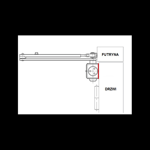 Płytka montażowa ASSA ABLOY DCA161, srebrna