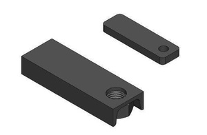 Płytka montażowa do skrzydeł metalowych  NIKO 27.F06, stal czarna