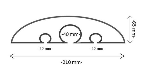 Próg kablowy 1200 mm, czarny