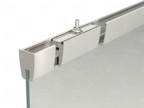 Zestaw do drzwi szklanych 8 mm MANTION K0001430, aluminium