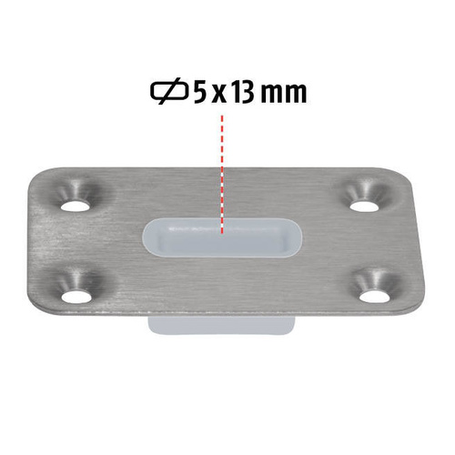 Dolne, szerokie gniazdo do zasuwy drzwiowej PLANET BM 5x13 mm (900275-0)