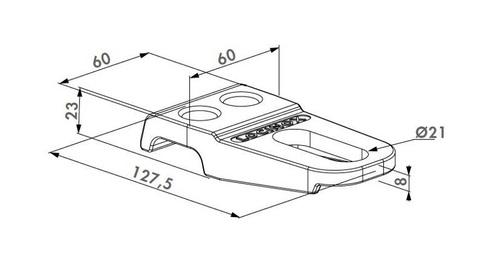 Łapa zawiasowa Locinox GRIP20 pod zawias GBMU4D20