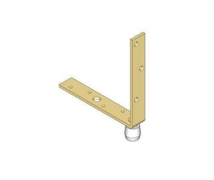 Dolny narożnik do skrzydeł drewnianych NIKO 33.N84, ocynk