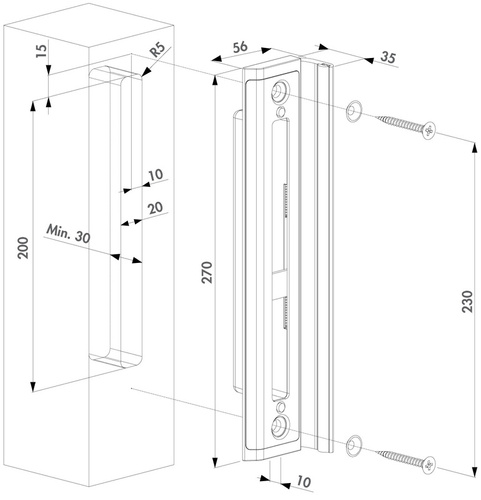Zaczep do drewna Locinox SHKW