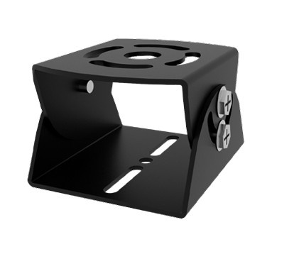 BIRCHER 487135 — czarny, anodowany uchwyt do czujnika EasyLoop, widok montażowy bez tła