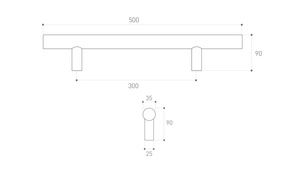 Antaba jednostronna Metal-Bud okrągła, prosta, przelotowa (wkręty widoczne)