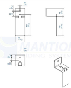 Uchwyt ścienny MANTION 10185, ocynk