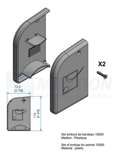 Komplet zaślepek do maskownicy MANTION GJ10530EN, plastik
