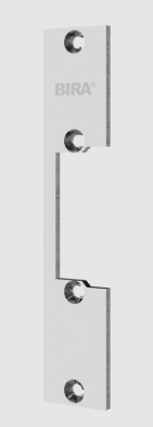 Blacha płaska, otwarta do elektrozaczepów BIRA OK-P3, stal nierdzewna