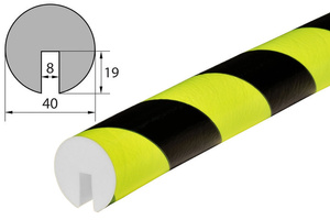 Elastyczny profil ostrzegawczo-ochronny KNUFFI typ B (5000 mm)