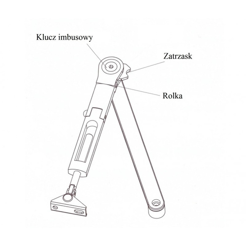 Ramię do samozamykacza z blokadą ASSA ABLOY DCL141