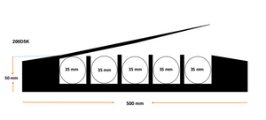 Most kablowy 200D5K z pięcioma korytami