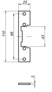 Zaczep płaski LOB R54B
