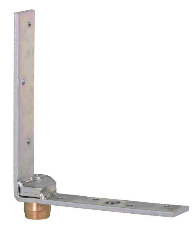 Dolny narożnik do skrzydeł drewnianych NIKO 33.M98, ocynk