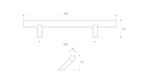 Antaba jednostronna Metal-Bud okrągła, skośna, przelotowa (wkręty widoczne)