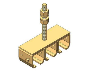 Regulowany potrójny sufitowy uchwyt szyny NIKO 21.B85, ocynk