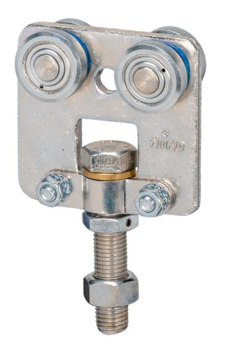 Wózek 4-kołowy z obrotową śrubą NIKO 73.R51, stal kwasoodporna AISI 316