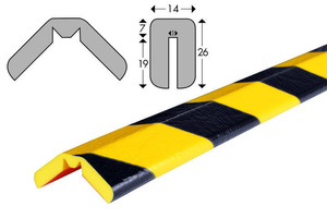 Elastyczny profil ostrzegawczo-ochronny KNUFFI typ W (5000 mm)
