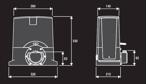 Zestaw do bram przesuwnych BENINCA KBULL624ESA.PM