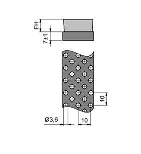 Szczotka na pasie płaskim MINK BFR