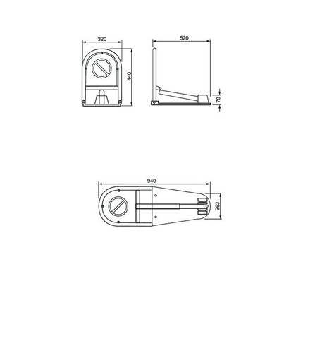 Blokada parkingowa BENINCA VE.SOM, odblokowanie ręczne