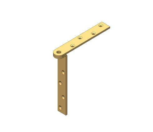 Górny narożnik do skrzydeł drewnianych NIKO 24.F96, ocynk