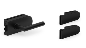 Zestaw okuć do drzwi szklanych Metal-Bud okrągły, bez przebicia