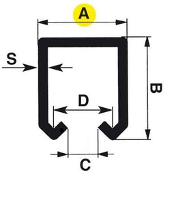 Szyna nośna IBFM 33x34 mm typ 339P, ocynk