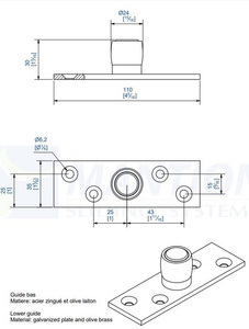 Wzmocniona dolna rolka stabilizująca MANTION 1101, Ø24 mm