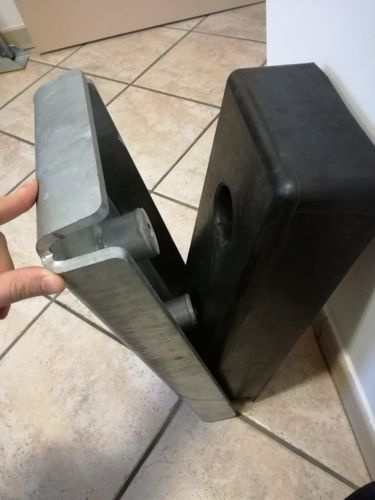 Osłona stalowa na odbojnice rampowe 250x500x100 lub 250x500x140 mm