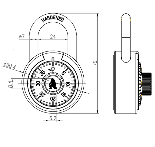 Kłódka okrągła YETI KOSY