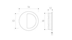 Uchwyt wpuszczany Metal-Bud ECO okrągły