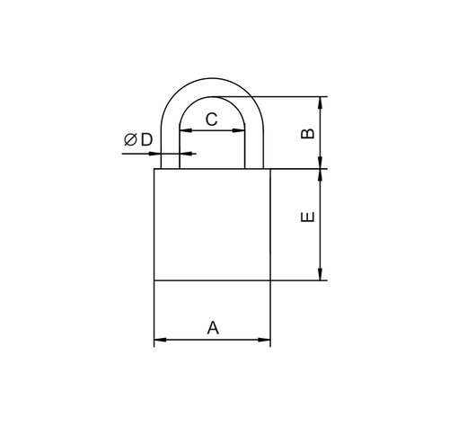 Kłódka zatrzaskowa LOB KD25