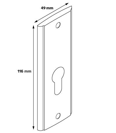 Szyld górny do klamek Metal-Bud MIRO