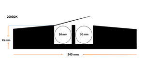 Most kablowy 200D2K z dwoma korytami